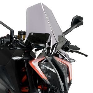 Nakensykkelskjerm egnet for KTM 1290 Super Duke R 20-23 røykgrå frontrute Puig New Generation Touring 20461H