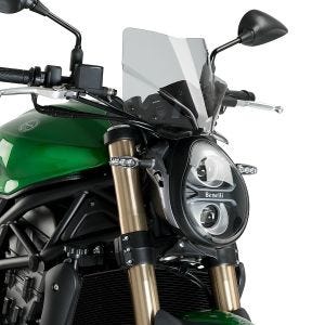 Nakenbike frontrute egnet for Benelli 752S 20-24 Puig 20505H New Generation Sport frontrute røykgrå
