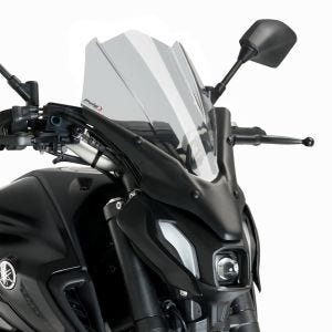 Naken sykkelskjerm egnet for Yamaha MT-07 21-24 røykgrå frontrute Puig New Generation Touring 20619H