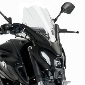 Naken sykkelskjerm egnet for Yamaha MT-07 21-24 klar frontrute Puig New Generation Touring 20619W