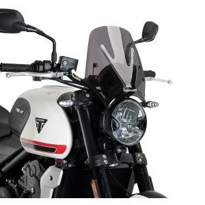 Naken sykkelskjerm egnet for Triumph Trident 660 21-24 mørk tonet frontrute Puig New Generation Sport 20638F