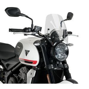 Naken sykkelskjerm egnet for Triumph Trident 660 21-24 klar frontrute Puig New Generation Sport 20638W
