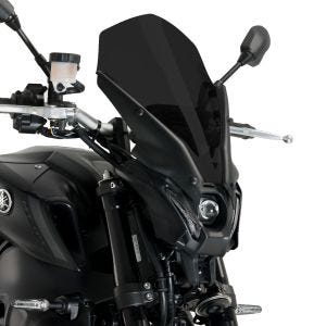 Naken sykkelskjerm egnet for Yamaha MT-09 21-24 mørk tonet frontrute Puig New Generation Touring 20645F