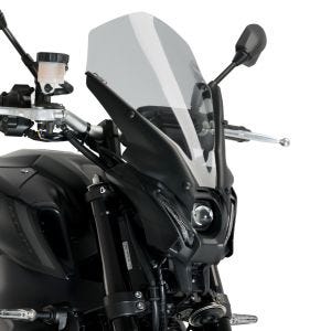 Naken sykkelskjerm egnet for Yamaha MT-09 21-24 røykgrå frontrute Puig New Generation Touring 20645H