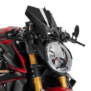 Naken sykkelskjerm egnet for MV Agusta Brutale 1100 RR 20- Puig 20680F New Generation Sport frontrute mørk tonet