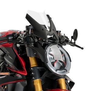 Naken sykkelskjerm egnet for MV Agusta Brutale 1100 RR 20- Puig 20680W New Generation Sport frontrute klar