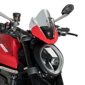 Sportsskjerm egnet for Ducati Monster 937 21-24 Puig 20688H frontrute røykgrå
