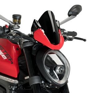 Sportsskjerm som passer til Ducati Monster 937 21-24 Puig 20688N frontrute svart