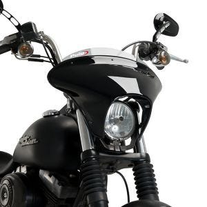 Batwing styredeksel med frontrute egnet for Harley Davidson Dyna Street Bob 06-17 frontrute røykgrå Puig SML Sport 21049H