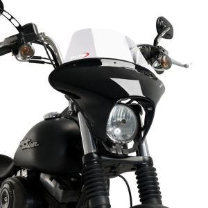 Batwing styredeksel med frontrute egnet for Harley Davidson Dyna Street Bob (FXDB) 06-17 frontrute gjennomsiktig Puig SML Touring 21050W