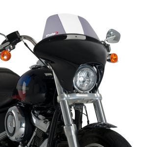 Batwing styredeksel med frontrute egnet for Harley Davidson Softail Low Rider (FXLR) 18-20 frontrute røykgrå Puig SML Touring 21052H