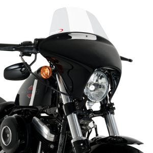 Batwing styredeksel med frontrute egnet for Harley Davidson Sportster Forty-Eight 48 (XL1200X) 15-20 frontrute gjennomsiktig Puig SML Touring 21056W