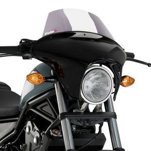 Batwing styredeksel med frontrute egnet for Honda Rebel 500 CMX 17-19 frontrute røykgrå Puig SML Touring 21060H