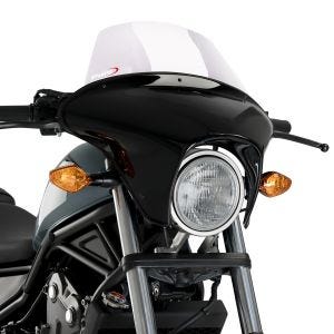 Batwing styredeksel med frontrute egnet for Honda Rebel 500 CMX 17-19 frontrute gjennomsiktig Puig SML Touring 21060W