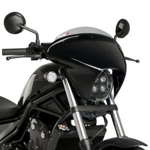 Batwing styredeksel med frontrute egnet for Honda CMX 500 Rebel 20-24 frontrute røykgrå Puig SML Sport 21063H