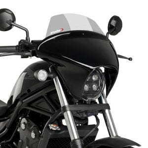 Batwing styredeksel med frontrute egnet for Honda Rebel 500 CMX 20-24 frontrute røykgrå Puig SML Touring 21064H
