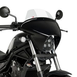 Batwing styredeksel med frontrute passer for Honda Rebel 500 CMX 20-24 frontrute gjennomsiktig Puig SML Touring 21064W