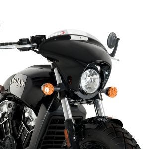 Batwing styredeksel med frontrute egnet for Indian Scout Bobber 18-23 frontrute røykgrå Puig SML Sport 21073H