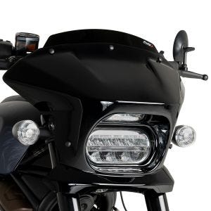 Frontrute Fury Sport Puig egnet for Harley Davidson Sportster S 21-24 halvkledning med frontrute blank svart 21325N
