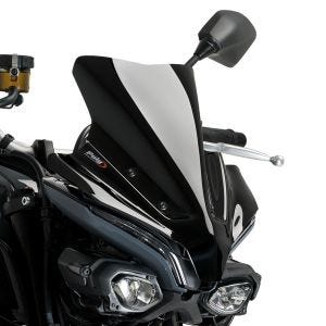 Naken sykkel frontrute New Generation Sport egnet for Yamaha MT-10/SP 16-24 svart Puig 21361N
