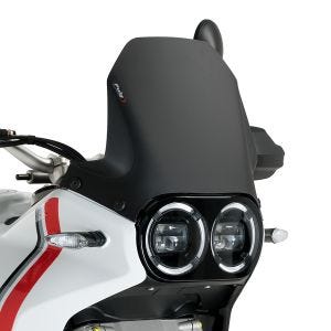 Racing skjerm Puig R egnet for Ducati DESERT X 22 svart matt Puig 21448J