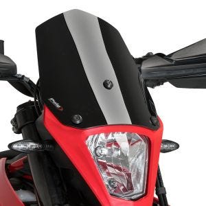 Naken sykkel frontrute New Generation Sport egnet for Gas Gas SM700 svart Puig 21474N