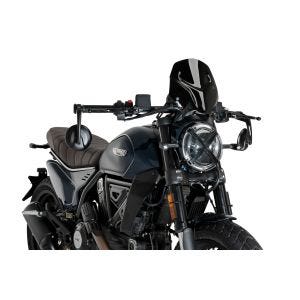 Nakedbike-Scheibe New Generation Sport passend für DUCATI SCRAMBLER ICON 23'-24' schw Puig 21580n
