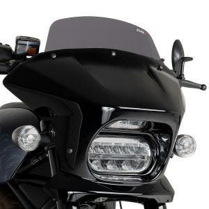 Frontrute Fury Touring Puig egnet for Harley Davidson Sportster S 21-24 halvkledning med frontrute blank svart mørk tonet 21581F