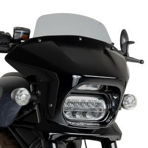 Frontrute Fury Touring Puig egnet for Harley Davidson Sportster S 21-24 halvkledning med frontrute blank svart tonet 21581H