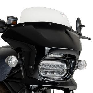 Frontrute Fury Touring Puig egnet for Harley Davidson Sportster S 21-24 halvkledning med frontrute blank svart klar 21581W