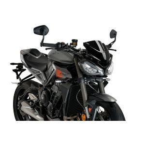 Nakedbike-Scheibe New Gen Sport passend für TRIUMPH STREET TRIPLE 765R 23'-24' schwarz Puig 21592n