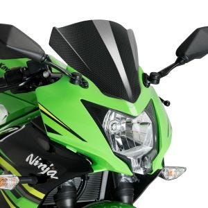 Racing skjerm Z egnet for Kawasaki Ninja 125 19-22 Puig 3539C frontrute carbon look