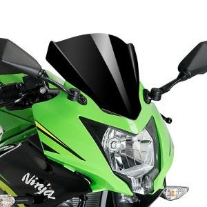 Racing skjerm Z egnet for Kawasaki Ninja 125 19-22 svart kåpeskjerm Puig 3539N