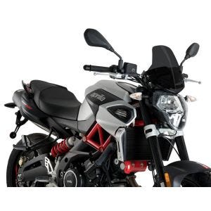 Naken sykkelskjerm egnet for Aprilia Shiver 900 17-20 mørk tonet frontrute Puig New Generation Sport 3767F