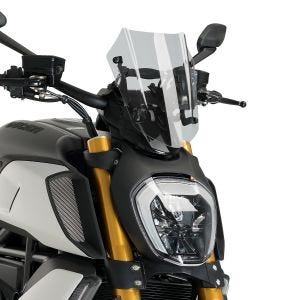 Naken sykkelskjerm egnet for Ducati Diavel 1260/S 19-22 Puig 3773H New Generation Sport røykgrå