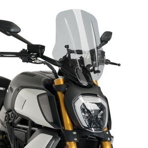 Nakensykkelskjerm egnet for Ducati Diavel 1260/S 19-22 Puig 3775H New Generation Touring røykgrå