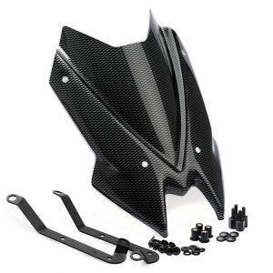 Naken sykkelskjerm egnet for Kawasaki Z 650 20-24 karbonlook frontrute Puig New Generation Sport 3864C