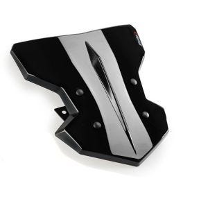 Naken sykkelskjerm egnet for Yamaha MT-125 20-21 svart frontrute Puig New Generation Sport 3879N
