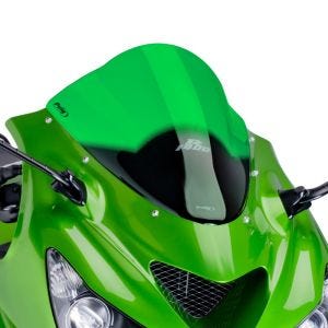 Racing skjerm egnet for Kawasaki ZZR 1400 06-20 grønn kåpeskjerm Puig 4057V