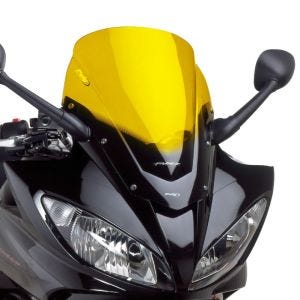 Racing skjerm egnet for Yamaha FZ6 Fazer S2 07-10 gul kåpeskjerm Puig 4366G