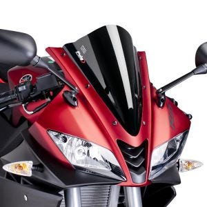 Racing skjerm egnet for Yamaha YZF-R 125 08-18 svart kåpeskjerm Puig 4637N