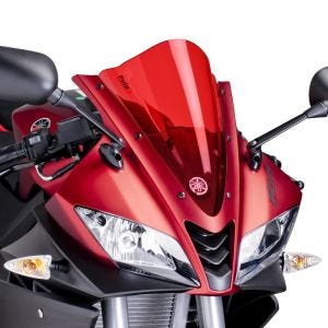Racing skjerm egnet for Yamaha YZF-R 125 08-18 rød kåpeskjerm Puig 4637R
