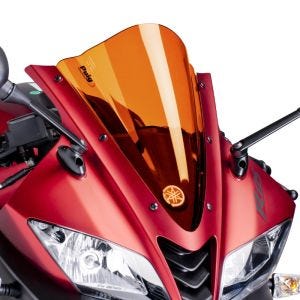 Racing skjerm egnet for Yamaha YZF-R 125 08-18 Oransje kåpeskjerm Puig 4637T