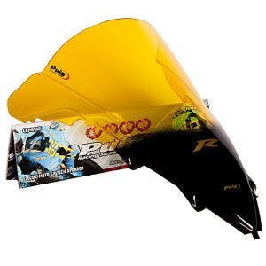 Racing skjerm Z egnet for Yamaha YZF-R1 09-14 gul kåpeskjerm Puig 4935G