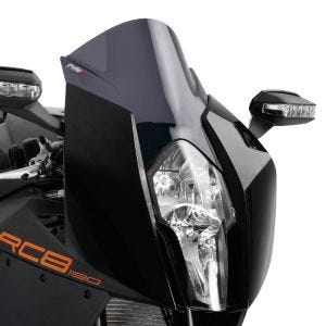Racing skjerm Z egnet for KTM 1190 RC8 / R 08-15 mørk tonet kåpeskjerm Puig 4944F
