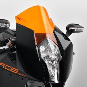 Racing skjerm Z egnet for KTM 1190 RC8 / R 08-15 Oransje kåpeskjerm Puig 4944T