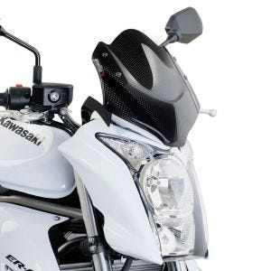 Naken sykkel frontrute egnet for Kawasaki ER-6N 09-11 Puig 4950C New Generation Sport frontrute karbon utseende