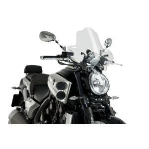 Naken sykkel frontrute egnet for Yamaha V-MAX 09-17 C Puig 4952W New Generation Sport frontrute klar