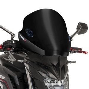 Frontrute som passer til Royal Enfield Meteor 350 21-24 svart Puig Trend