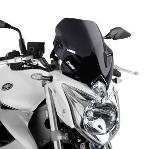 Naken sykkelskjerm egnet for Yamaha XJ6 09-16 mørk tonet frontrute Puig New Generation Sport 5026F